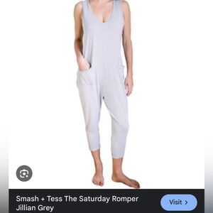 Smash + Tess - The Saturday Romper. Heather gray. Size small